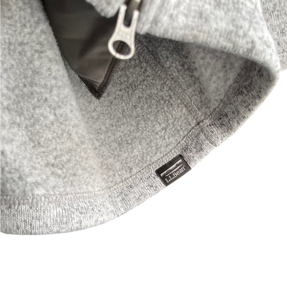 L.L.Bean Women's Grey Sweater Fleece Coat Size Medium - Picture 11 of 16